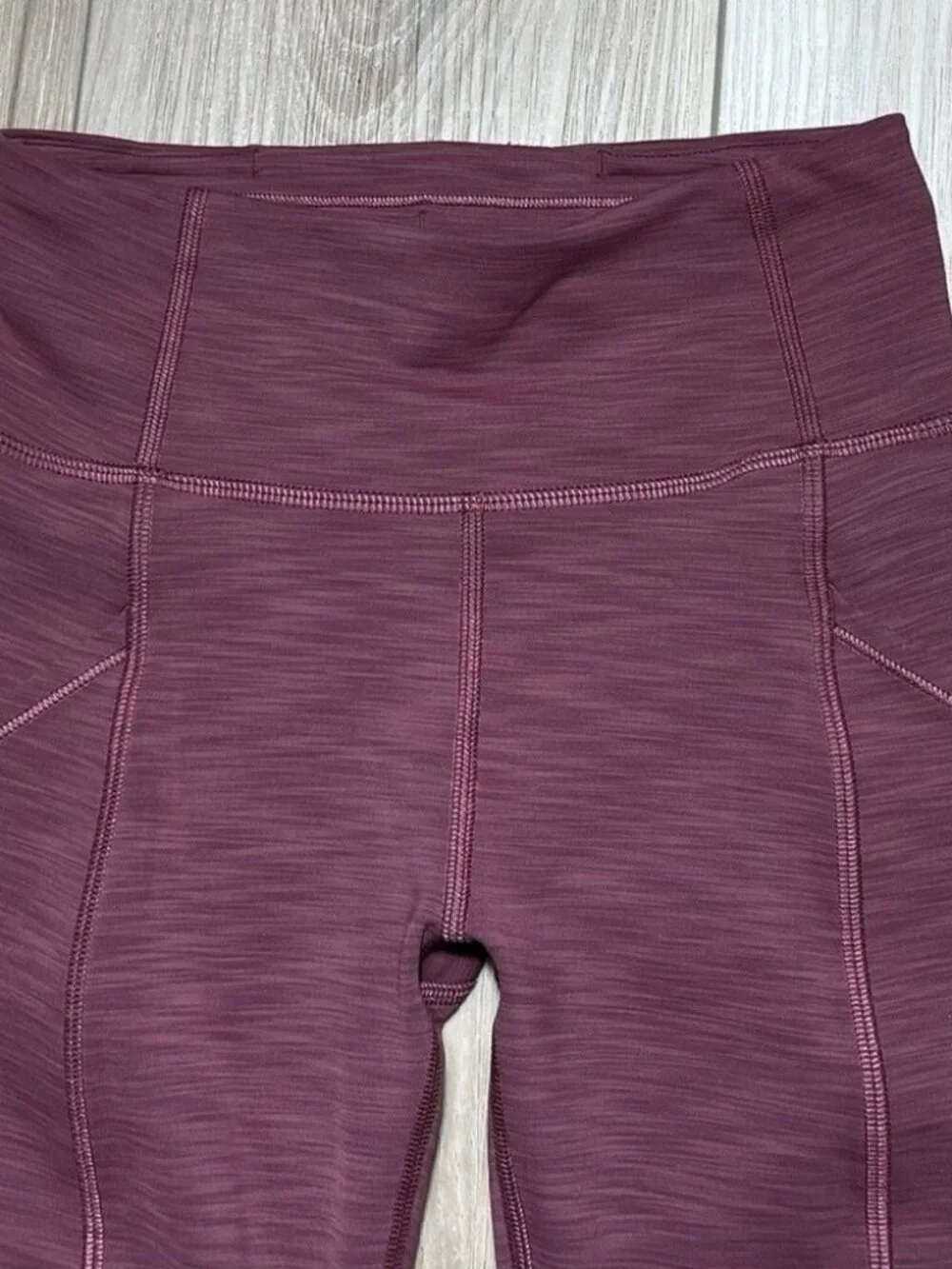 Lululemon Heathered Mulled Wine Invigorate High-Rise Leggings - Size 0